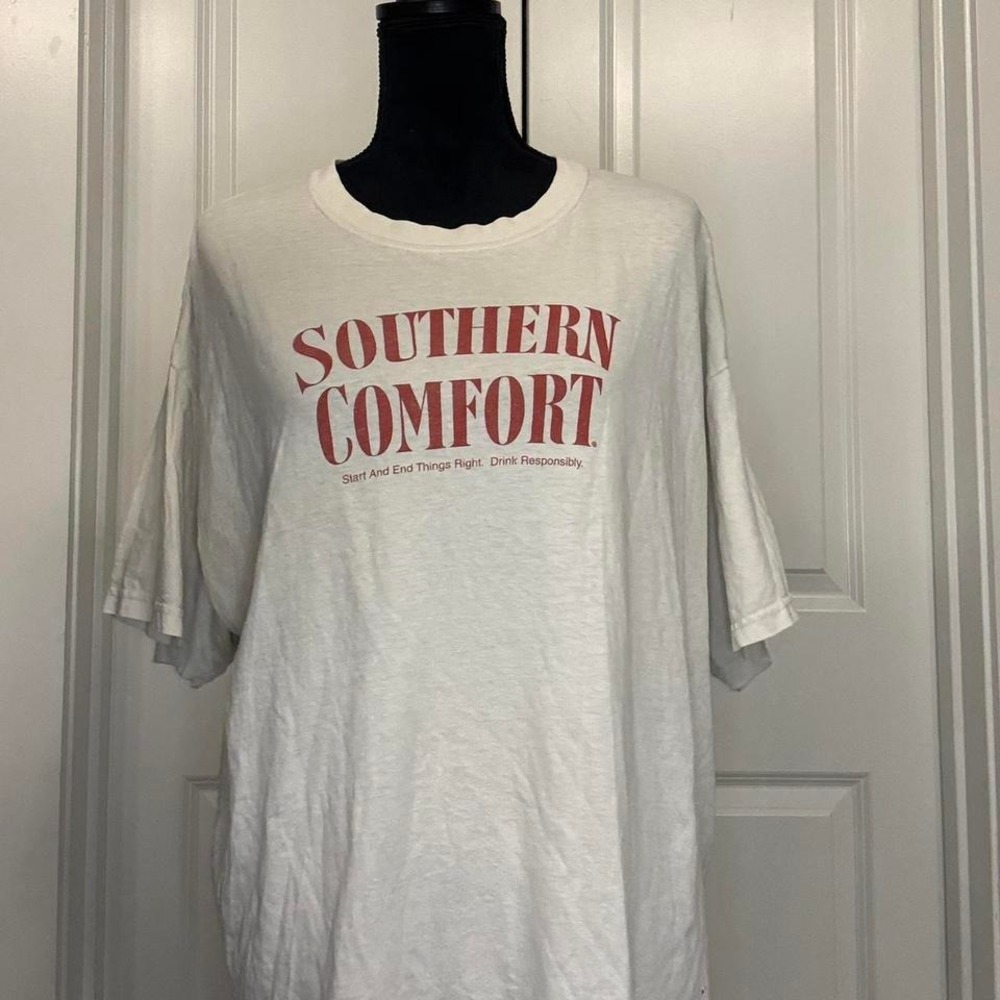 White and red Southern Comfort cotton t-shirt - Size XL